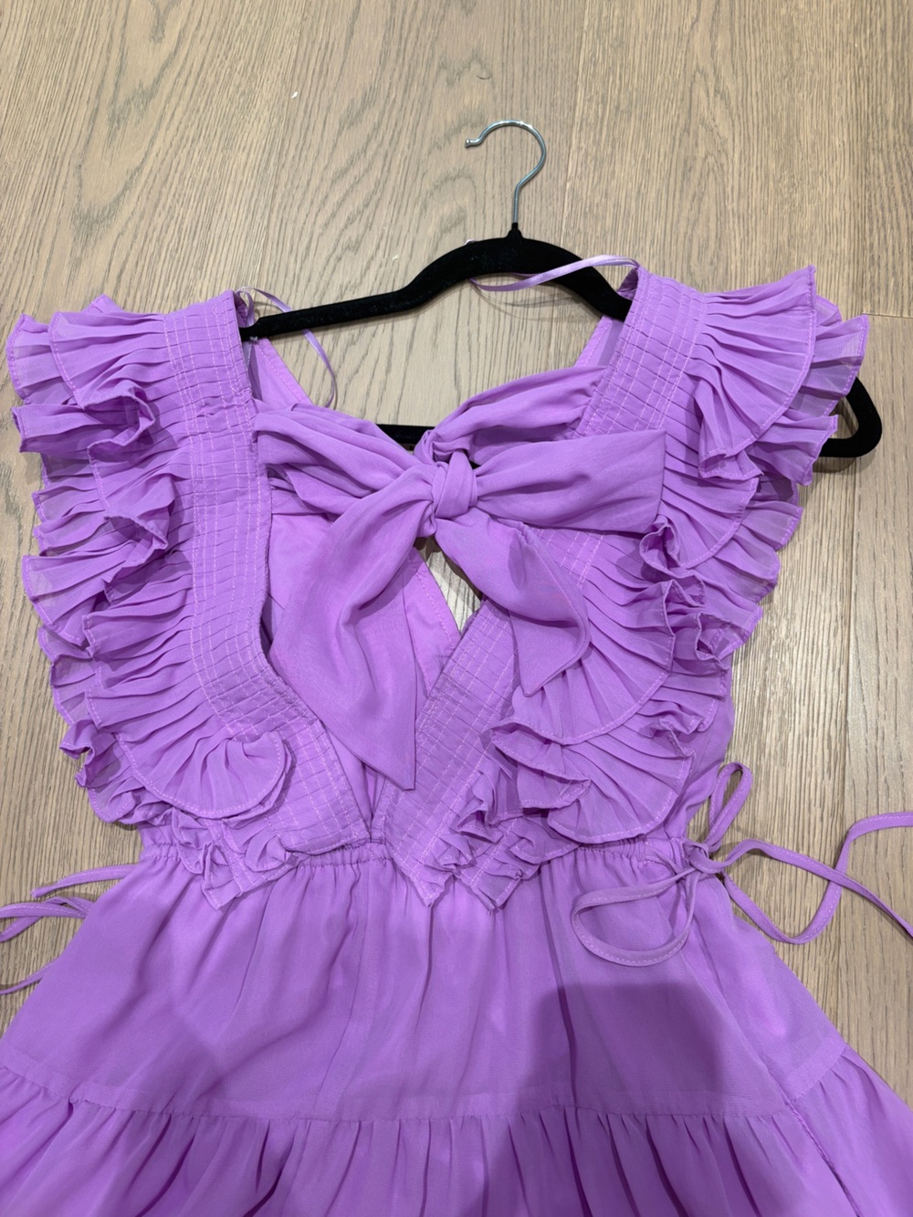 HONEY Store - MUSTARD SEED Lilac Ruffle Tiered Mini Dress SIZE SM - Picture 4 of 4